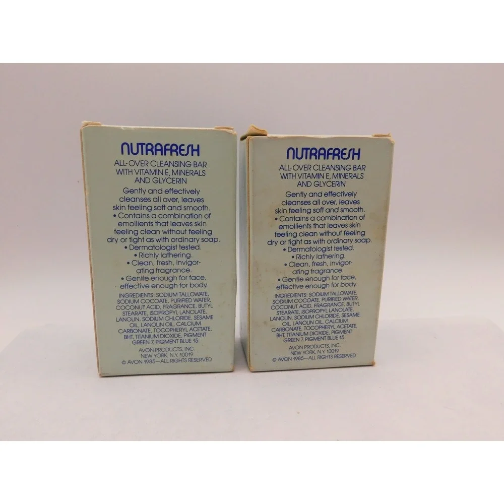 Lot of 2 Vintage Avon Nutrafresh Bar Soap